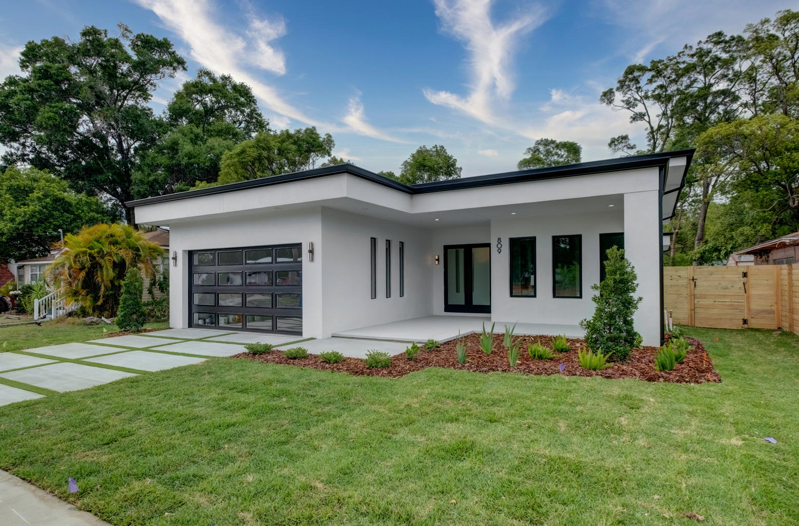 One Story Modern Home